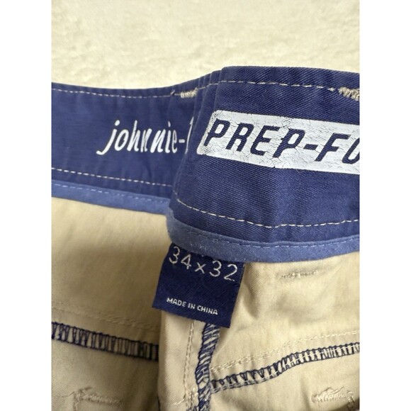 Johnnie-O Prep-Formance Marin Golf Pants Mens 34x32 Light Khaki Chino 5 Pocket - Picture 2 of 7